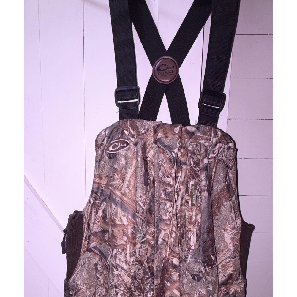 Drake Lady Women's Insulated Hunting Bibs Mossy Oak Duck Blind Camo S 4/6 - Picture 2 of 9